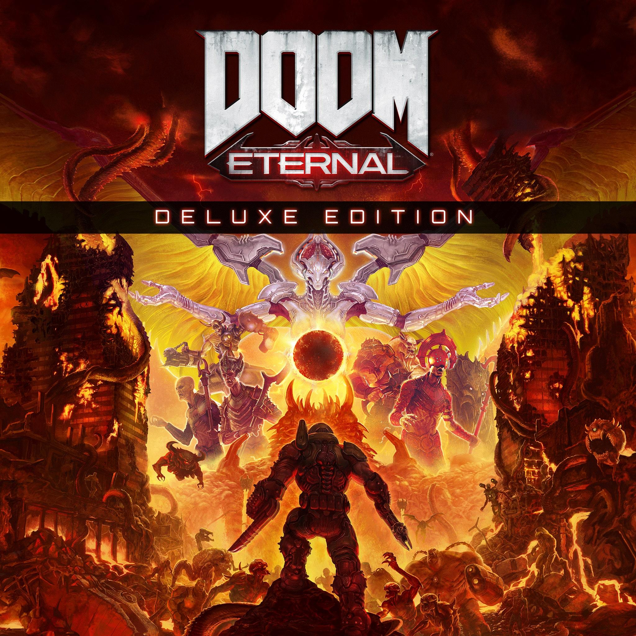 DOOM Eternal Deluxe Edition DOOM Eternal Deluxe Edition — обложка игры для PS4/PS5